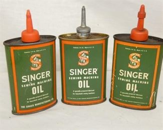 3 OZ. SINGER SEWING MACHINE OIL TINS