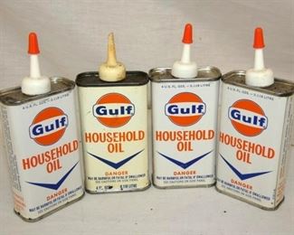 4 OZ. GULF HOUSEHOLD OIL TINS