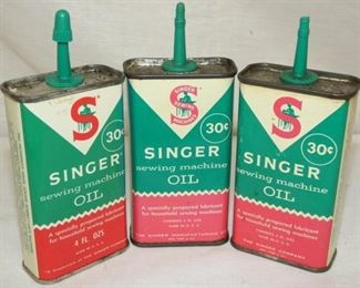 4 OZ. SINGER SEWING MACHINE OIL TINS