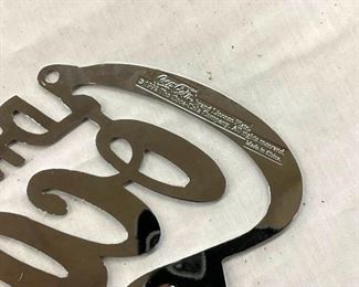 BACK VIEW COCA-COLA SCRIPT SIGN