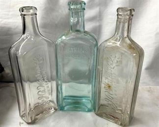 EMBOSSED WATKINS APOTHECARY BOTTLES 