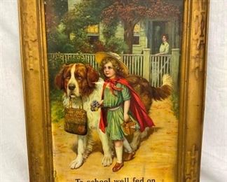 TO SCHOOL WELL FED ON GRAPENUTS TIN SIGN