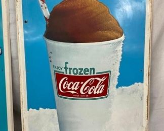 30X40 FROZEN COCA-COLA SIGN - SELF FRAME