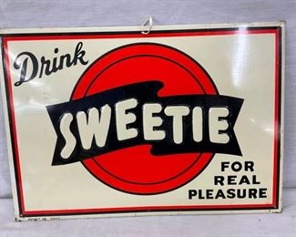 EMB. DRINK SWEETIE TIN TACKER SIGN