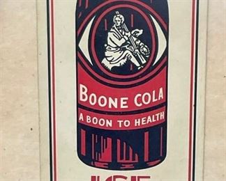 CLOSE UP BOONE COLA BOTTLE
