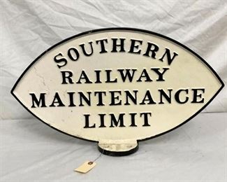 SOUTHERN RAILWAY MAINTENANCE CAST SIGN