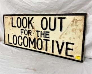 RIGHTSIDE LOCOMOTIVE CAST RR SIGN