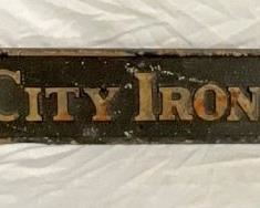 ERIE CITY IRON WORKS CAST SIGN