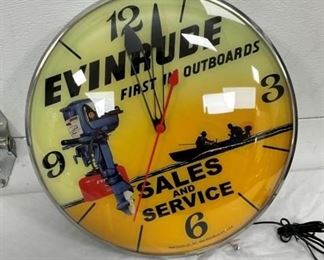 EVINRUDE SALES & SERVICE CLOCK