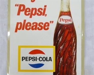 OLD STOCK SAY "PEPSI PLEASE" EASEL BACK