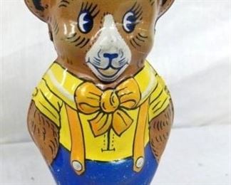 J. CHEIN TIN LITHO KEYWIND BEAR TOY