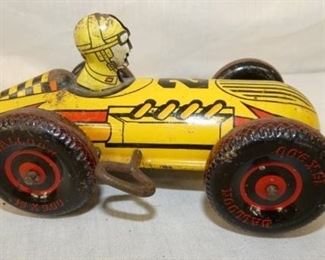 TIN LITHO NO. 2 KEYWIND RACER W/DRIVER
