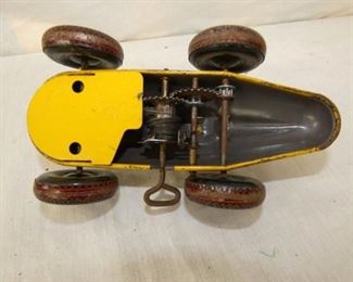 BOTTOM VIEW TIN LITHO KEYWIND RACER