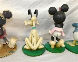 BACK VIEW SET OF EARLY DISNEY CHARACTERS