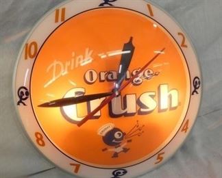 ORANGE CRUSH CONTEMPORARY CLOCK