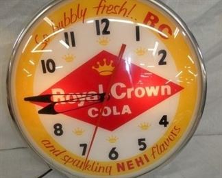 15IN. ROYAL CROWN COLA CLOCK