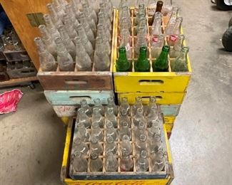 VARIOUS EARLY WOODEN DRINK CRATES