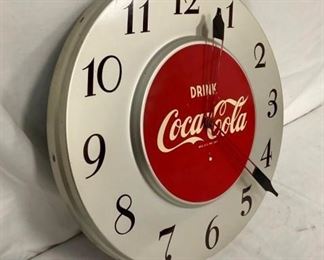 SIDE VIEW 18IN COKE CLOCK