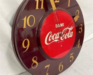 SIDE VIEW 18IN COKE CLOCK