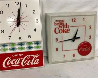 ADVERTISING COCA COLA CLOCKS