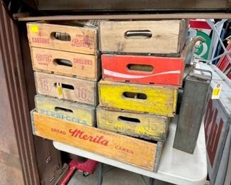 VARIOUS WOODEN DRINK CRATES