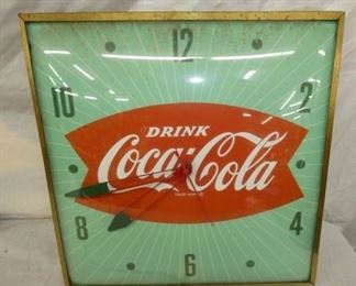 DRINK COKE FISHTAIL PAM CLOCK