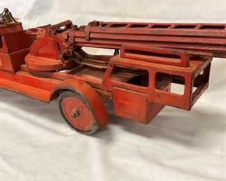 CLOSE UP BACK VIEW FIRE TRUCK