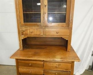 EARLY 1900'S 2PC. BAKERS CUPBOARD