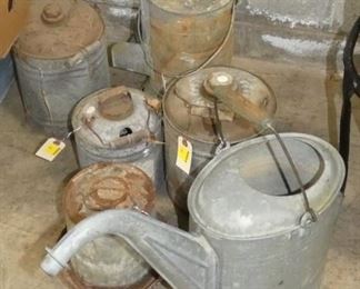 VARIOUS GAS CANS AND OTHERS