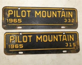 1965 PILOT MT. CITY TAGS