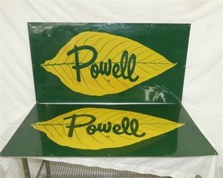 48X26 NOS POWELL TOBACCO SIGNS