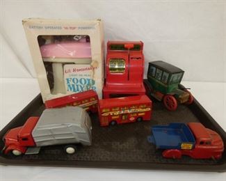EARLY TOY TRUCKS/CARS/COIN BANKS