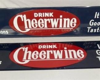 48X11 EMB. OLD STOCK CHEERWINE SIGNS