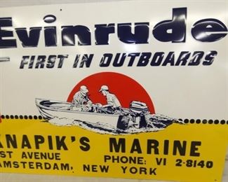 VIEW 3 EVINRUDE SIGN W/NICE GRAPHICS