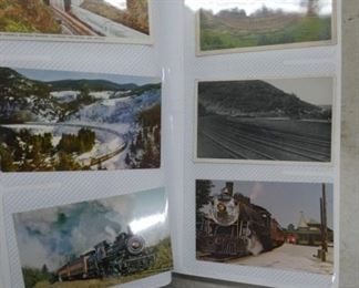 BOOK OF TRAIN POSTCARDS 