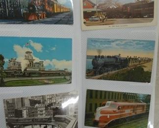 BOOK OF TRAIN POSTCARDS 