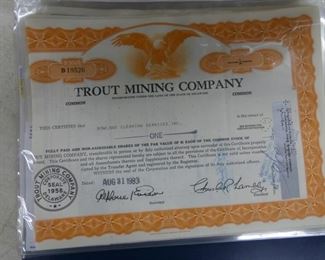 EARLY 1800'S-1900'S MINING CERTIFICATES 