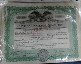 EARLY 1800'S-1900'S MINING CERTIFICATES 