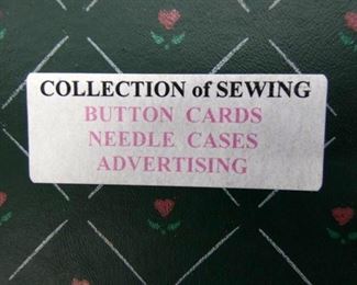 BOOK OF BUTTON/NEEDLE/THREAD SEWING CARD