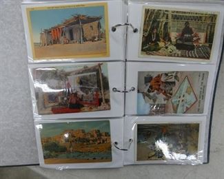 VIEW 6 BOOK OF COWBOY/INDIAN POSTCARDS 