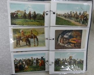 VIEW 4 BOOK OF COWBOY/INDIAN POSTCARDS 