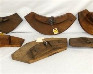 (6) EARLY WOODEN BARREL PLANES