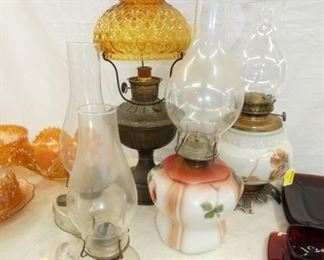 VIEW 2 VICTORIAN OIL LAMPS