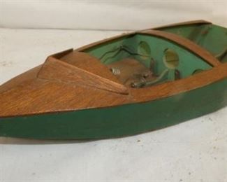 EARLY WOODEN SHIP MODEL 6X16
