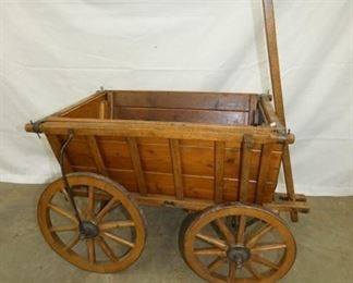EARLY WOODEN GOAT WAGON