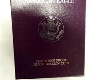 1990 O PROOF AMERICAN SILVER EAGLE