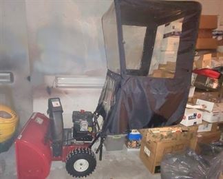 1 of 4 Pictures - Craftsman "Snow King" Snowblower with covered tent attachment.