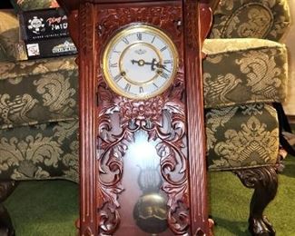 Vintage D & A Wall Clock wind-up with Chime