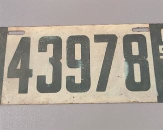 Vintage 1912 Ohio license plate 