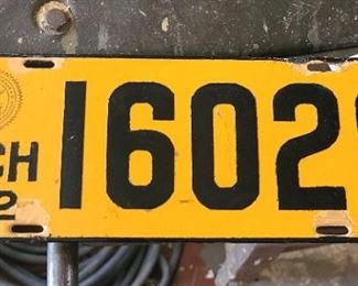 Vintage 1922 Michigan license plate 